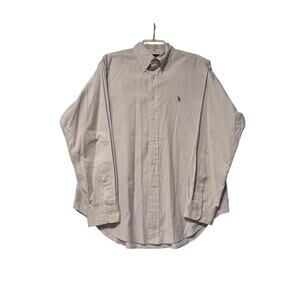Ralph Lauren Classic Fit Cotton Lilac Purple Button Down Men's Shirt Sz 16.5